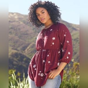 🔷️3 Items for$20🔷️ Torrid Peplum Blouse 3/4 Sleeve Sz 00